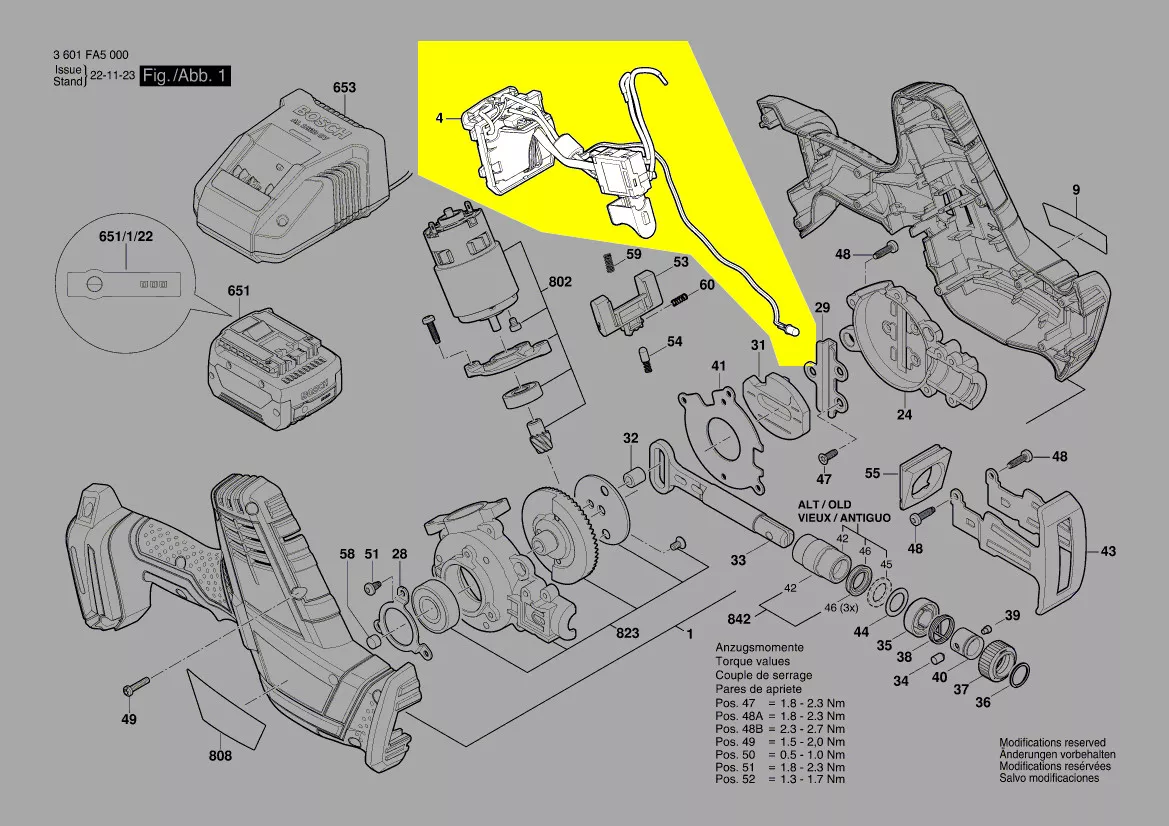 Module électronique avec interrupteur réf. 1 619 P11 964 Bosch
